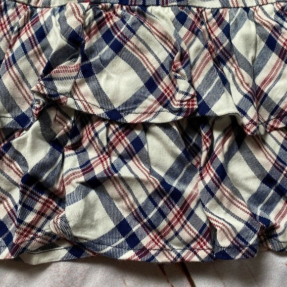 Epic Threads Girls Plaid, Soft Flannel Pull On Skirt-Medium-Red/Blue-NWT - Picture 3 of 5